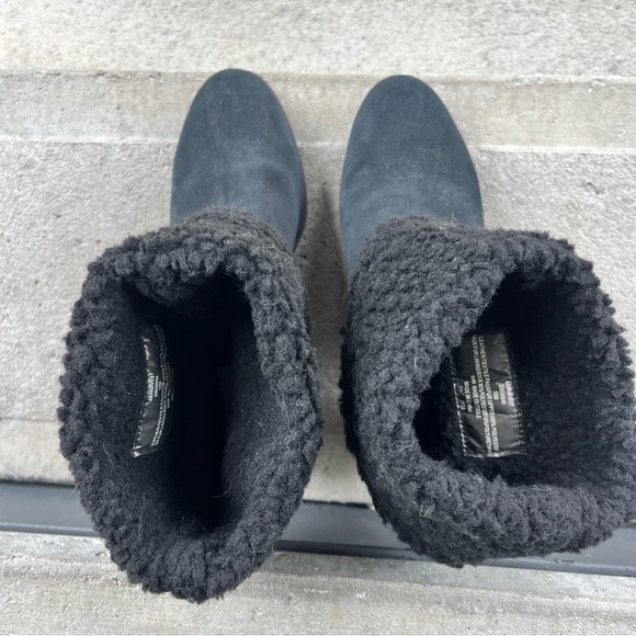 Anne Klein Sport Harvest black Faux suede and Fur Cold Weather Booties - Picture 3 of 16